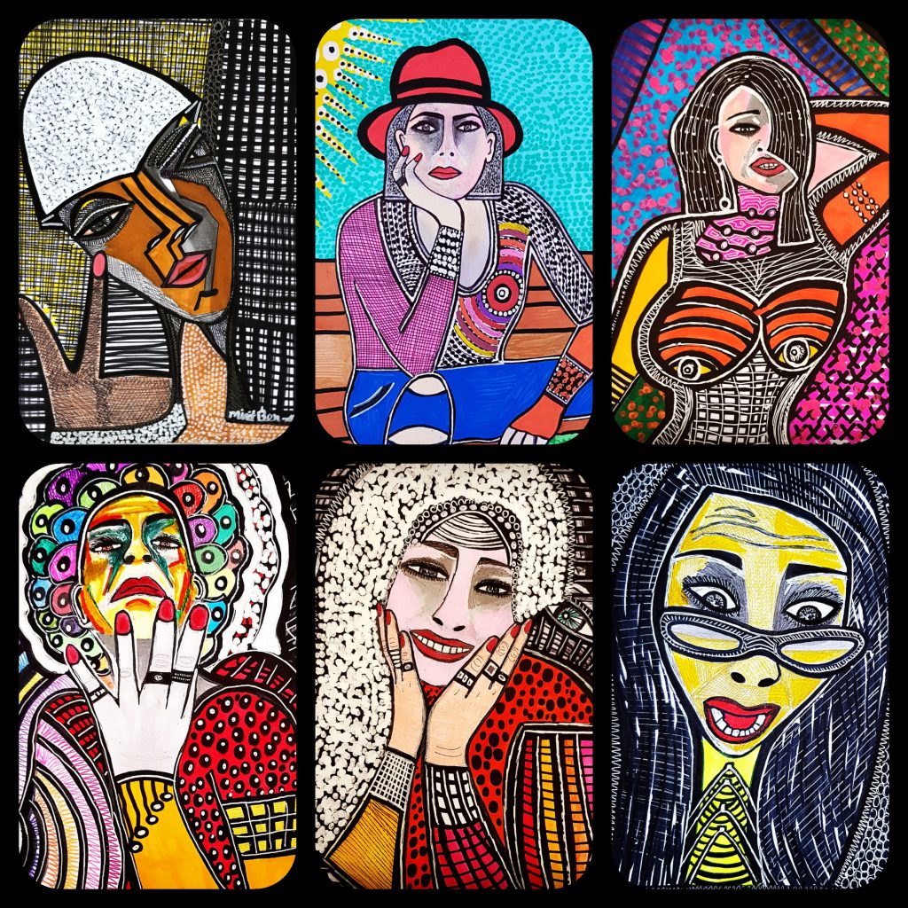 Women portraits by Deborah Shallman - Illustrated by Mirit Ben-Nun - Ourboox.com