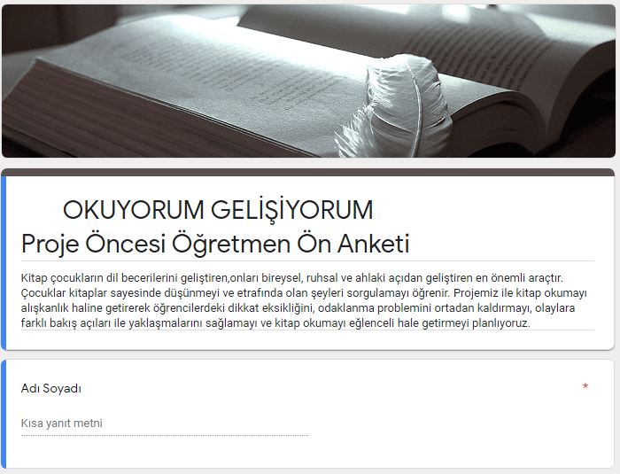 OKUYORUM GELİŞİYORUM PROJE ÖNCESİ ÖĞRETMEN ÖN ANKETİ by fetiye - Ourboox.com