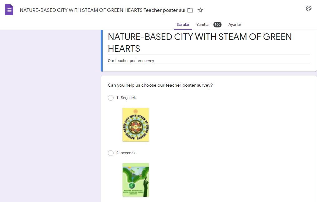 NATURE-BASED CITY WITH STEAM OF GREEN HEARTS Teacher Poster Survey Analysis by filizgediktas - Illustrated by Filiz GEDİKTAŞ - Ourboox.com