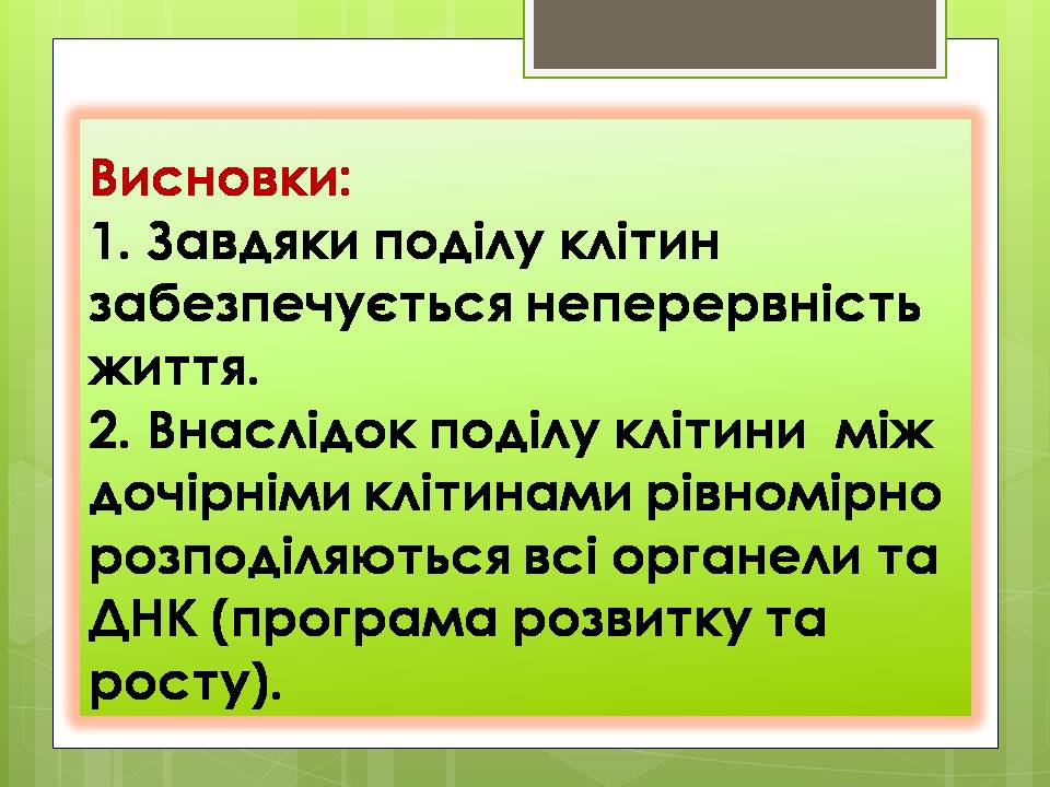 Розмноження клітин 6клас. by Pidgorodetska Olena - Ourboox.com