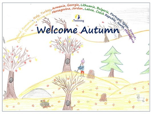 Project “Welcome Autumn” – Logo by Virginija Tunikaitytė - Illustrated by ARMENIA, BOSNIA AND HERZEGOVINA, BULGARIA, DENMARK, GREECE, GEORGIA, SPAIN, ITALY, JORDAN, CROATIA, LATVIA, POLAND, LITHUANIA, PORTUGAL, FRANCE, ROMANIA, SLOVAKIA, TURKEY, CZECH REPUBLIC, NORTHERN MACEDONIA - Ourboox.com