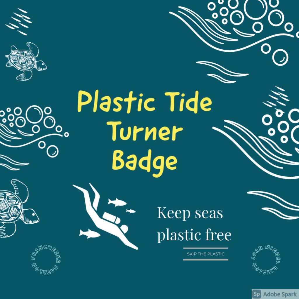 Plastic Tide Turner Badge – JM and Chezka by The Learning Bats - Ourboox.com