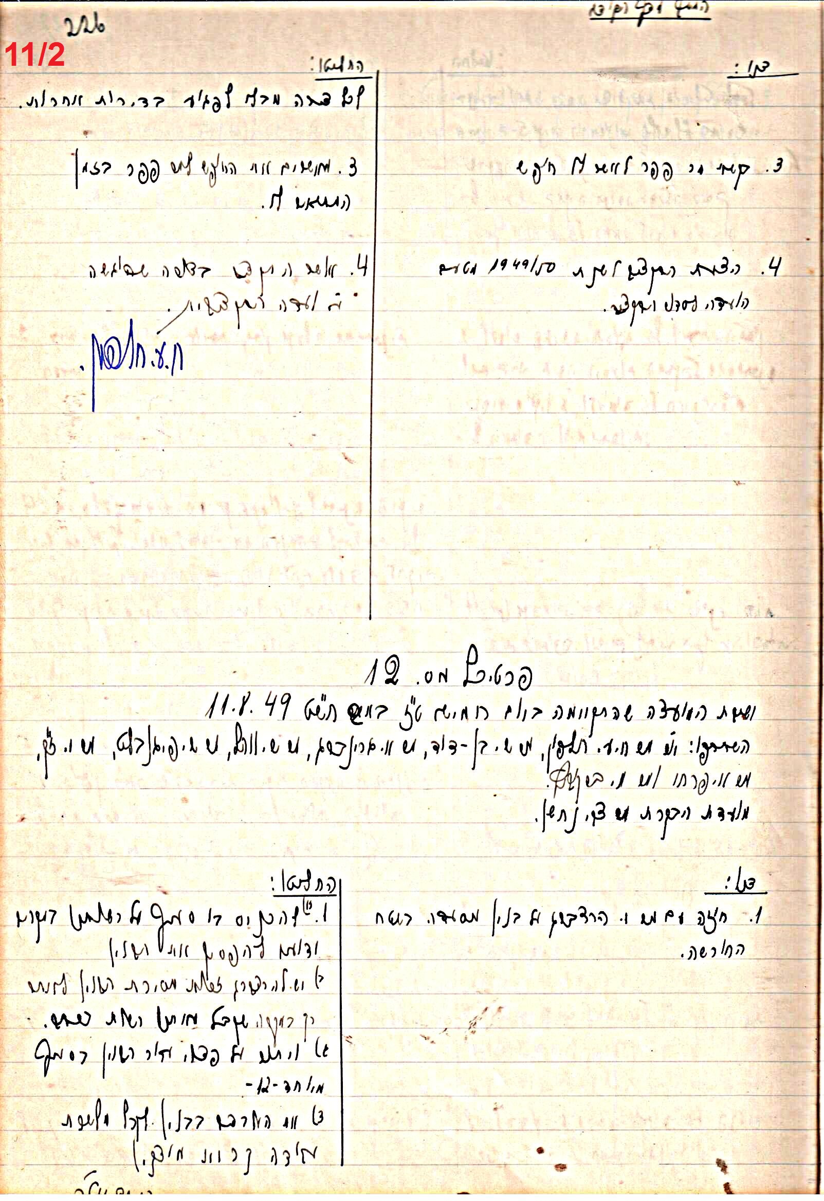 פרוטוקול 47 אגודה שיתופית – מועצה 25.10.54 – 6.2.44 by riki deri - Illustrated by  מוזיאון בית גרושקביץ / כרך 47 - Ourboox.com