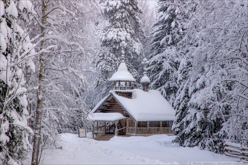 open-air museum, featuring the traditional wooden architecture of Arkhangelsk area