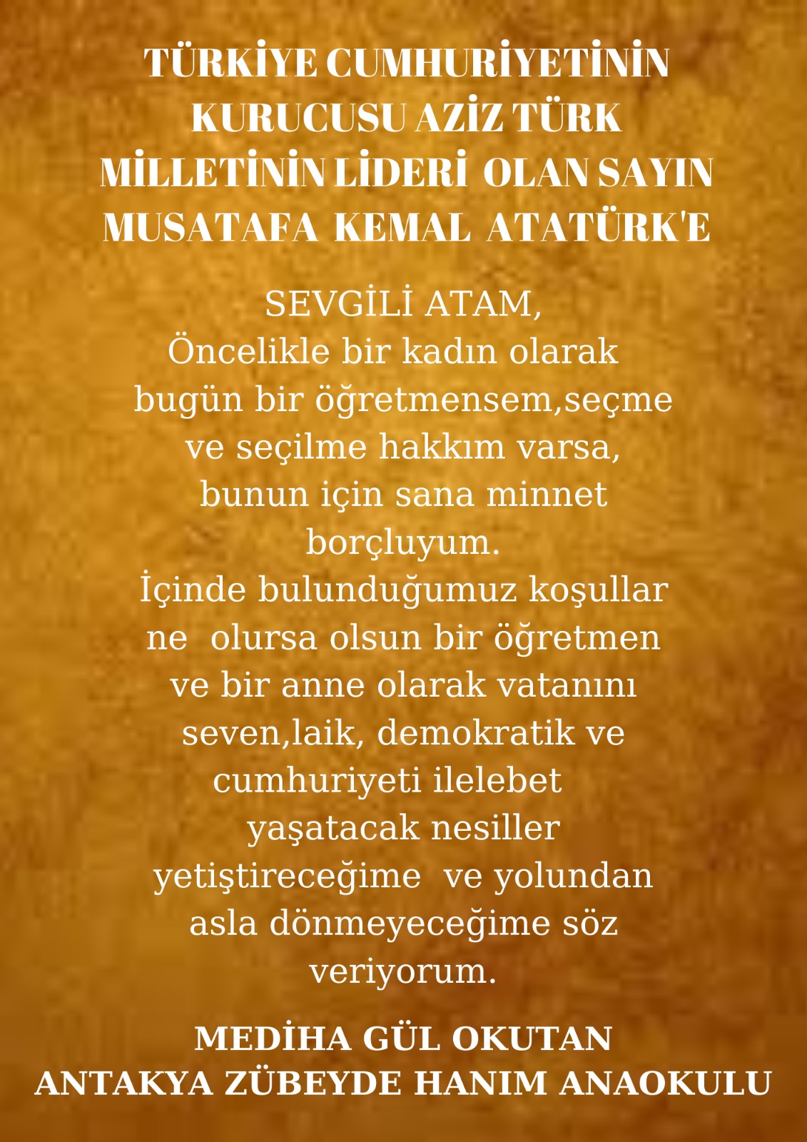 ATATÜRK’E MEKTUPLAR by Aysel Dektaş - Illustrated by ATATÜRK