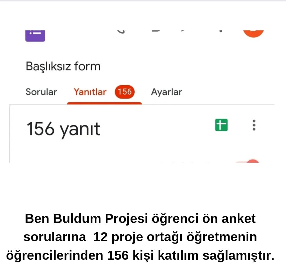 BEN BULDUM PROJESİ ÖĞRENCİ ÖN ANKETİ SONUÇLARI by Bircan - Ourboox.com