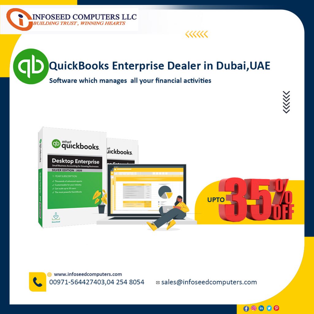 Quickbooks Software | QuickBooks UAE | Quickbooks Software in Dubai by infotreeit - Illustrated by InfotreeIT - Ourboox.com